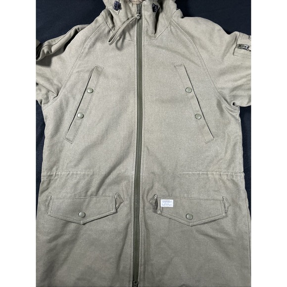 Military Style Parka Jacket Faux Fur Hood Heavyweight Winter Vtg IX DXXP Medium - Picture 3 of 8